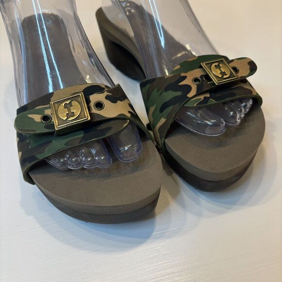 Flogg Women's Melanie Camo Camouflage Leather Slides Sandals US Size 8‎ - Picture 5 of 13
